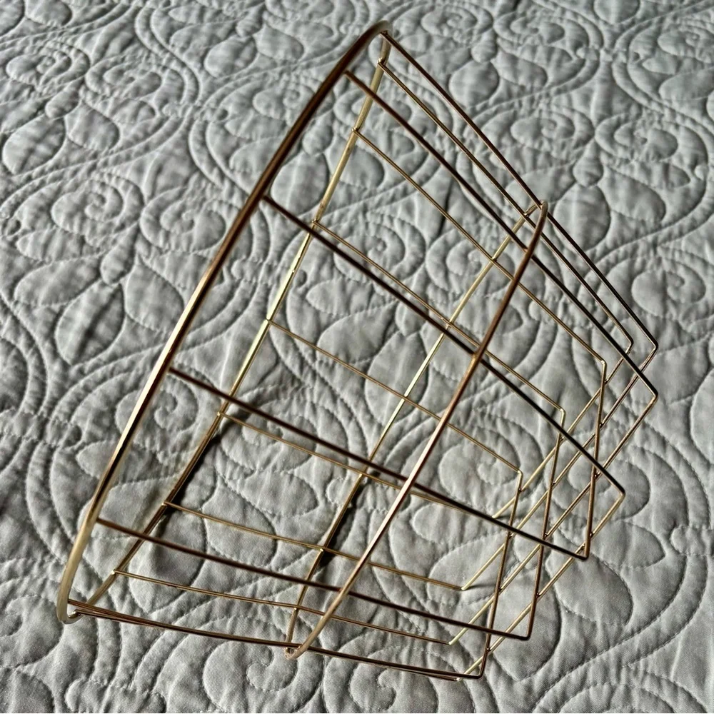 Gold Wire Decorative Basket